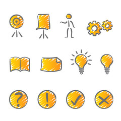 Presentation icons set