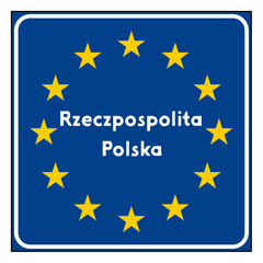 Poland road sign