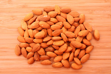 Almonds background