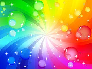 Multicolored bubble background