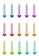 Striped Birthday Candles
