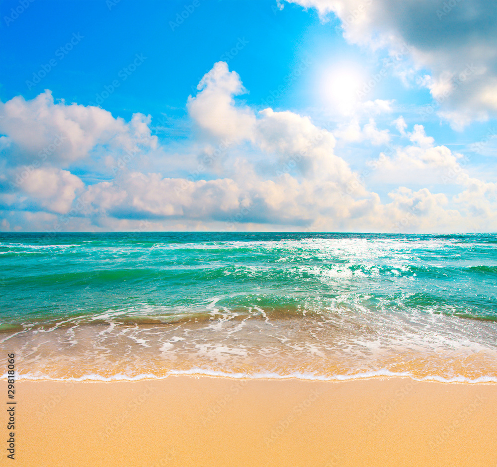 Wall mural beach and sea
