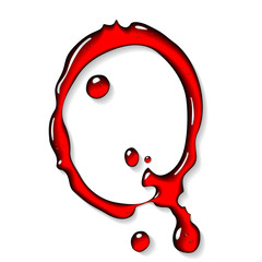 Red liquid letter