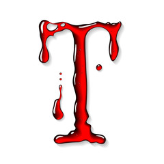 Red liquid letter