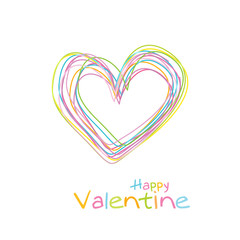 Valentine's card with copy space