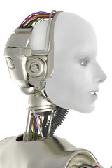 she is a robot side view