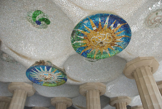 Parque G&uuml;el, Barcelona. Espa&ntilde;a.