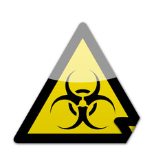 Se&ntilde;al Biological Hazard con reborde