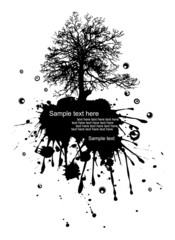 Vector illustration of a modern grunge nature