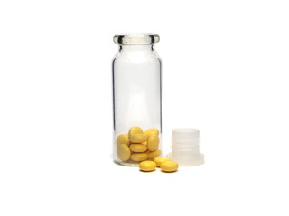 Yellow pharmaceutical pills