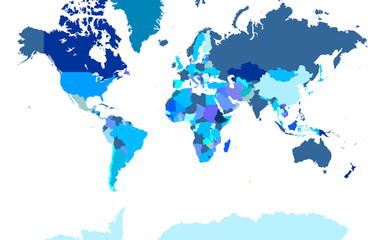 Fototapeta na wymiar Extra detailed map of the world