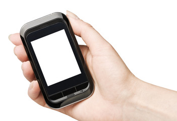 Mobile phone in a hand