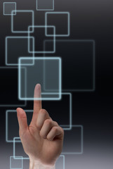 Pushing a button on touch screen
