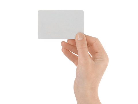 Credit card female hand holding