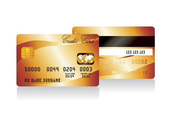 vector realistic credit card