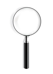 Realistic vector magnifying glass