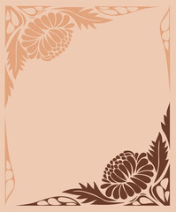Fototapeta na wymiar card with floral background