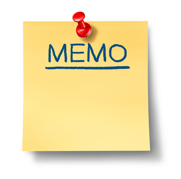 memo reminder yellow office note red thumb tack business
