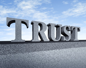 Trust honor core values business symbol stone text sculpture