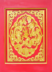 Golden dragon statue