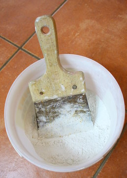 enduit et spatule