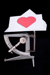 Postal scale with Valentine's letter
