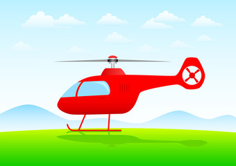 Red helicopter