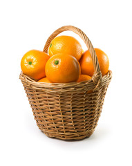 Oranges in basket