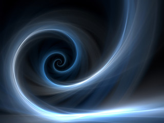 Stylish blue spiral design