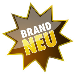 Button Stern Brandneu braun gold