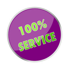 Button 100% Service lila grün