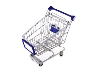 isolated on white empty shopping card