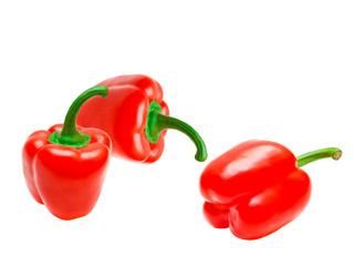 red paprika isolated on white background
