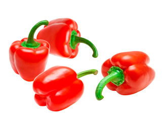 red paprika isolated on white background