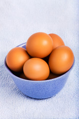 Fresh brown eggs