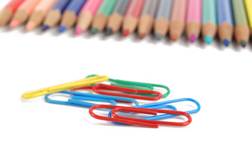 Color pencil and paper clip