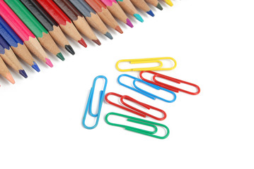 Color pencil and paper clip