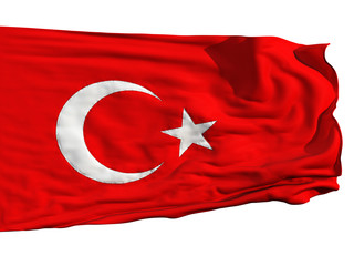 Turkish flag, fluttering in the wind