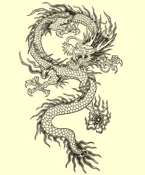 Tattoo Japanese Chinese Dragon Free Frame Clipart  Dragon Tattoo Design  HD Png Download  515x752308661  PngFind