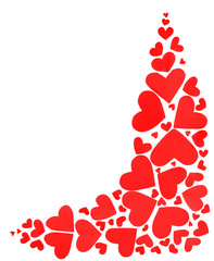 Red hearts border