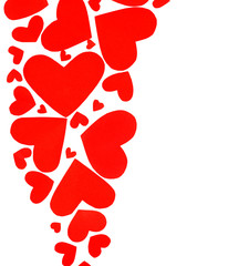 Red hearts border