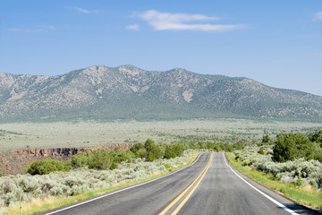 Road Mountains Rio Grande Gorge New Mexico USA