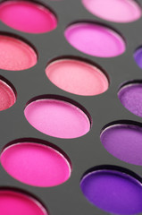 Eye shadows palette close-up