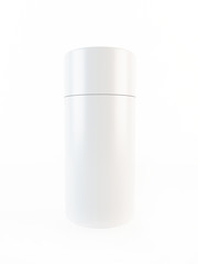 3d white plastic container