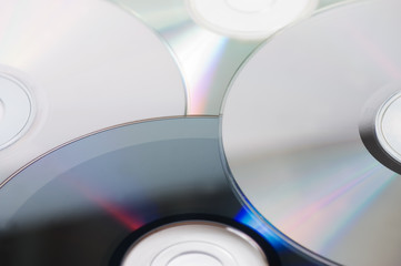 Background with CD / DVD disks