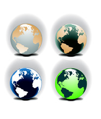 Vector globe