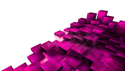 Purple cubes flyer template