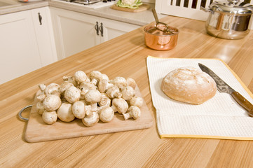 Interior of a table room