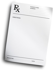 RX prescription form - obrazy, fototapety, plakaty