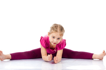 Beautiful girl exercising